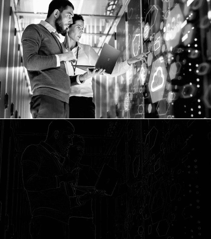 Original- vs gefiltertes Bild 1